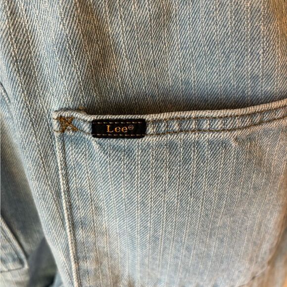 NWT Free People Lee Union-Alls Jean Jumpsuit Vibrant Blue Stripe - Picture 10 of 10